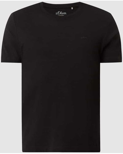 S.oliver Regular Fit T-Shirt aus Bio-Baumwolle - Schwarz