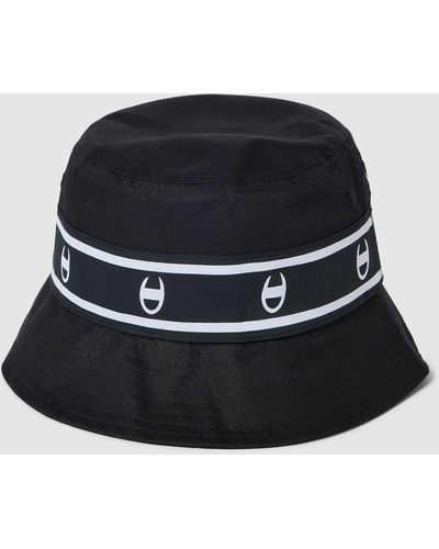 Champion Bucket Hat mit Label-Details - Schwarz