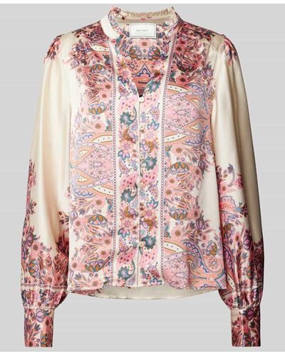 Neo Noir Bluse mit Paisley-Muster Modell 'Massima' - Pink