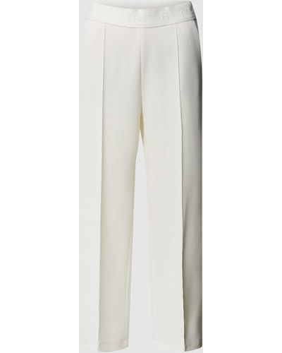 Cambio Wide Leg Stoffhose mit Bundfalten Modell 'CAMERON' - Weiß