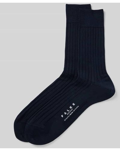 FALKE Socken mit Label-Print Modell 'MILANO' - Blau