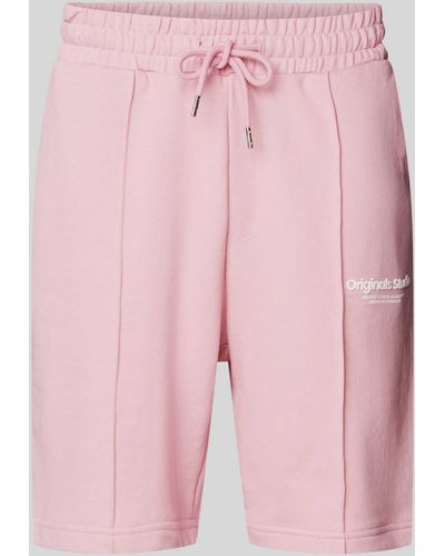 Jack & Jones Sweatshorts mit Tunnelzug Modell 'ESTERBRO' - Pink