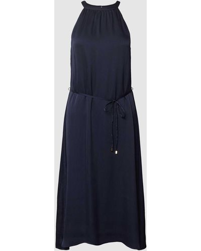 Zero Midi-jurk Met Structuurmotief - Blauw