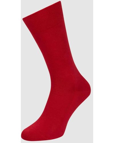 FALKE Socken mit elastischen Rippenbündchen Modell 'Family SO' - Rot