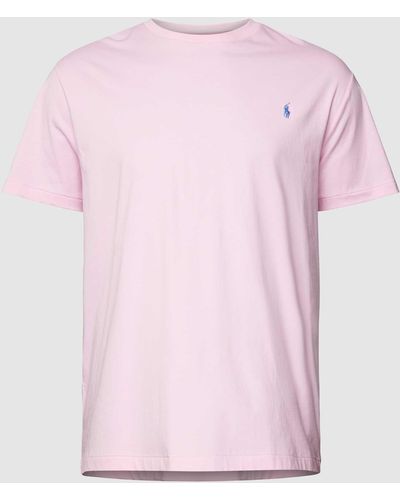 Ralph Lauren Plus Size T-shirt Met Labelstitching - Roze