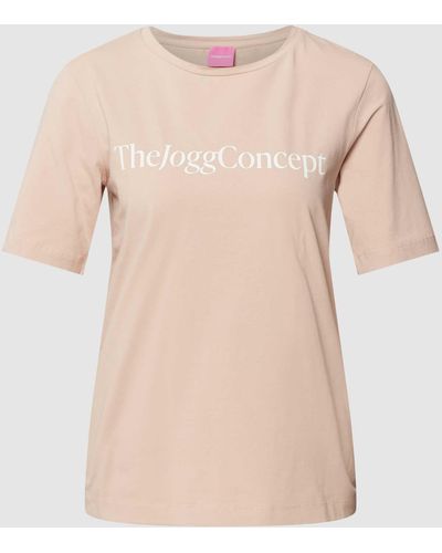 TheJoggConcept T-Shirt mit Label-Print Modell 'SIMONA' - Natur