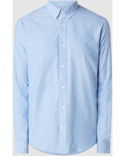 Matíníque Regular Fit Zakelijk Overhemd Van Oxford - Blauw