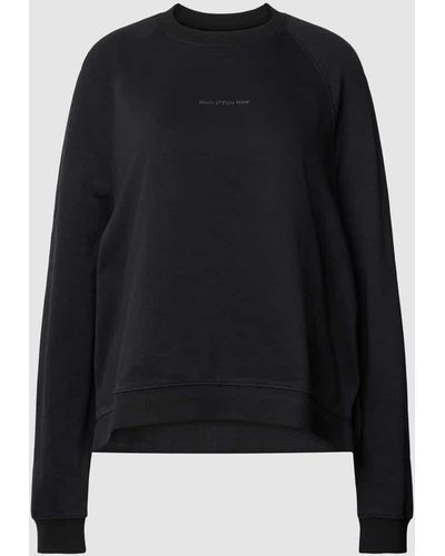 Marc O' Polo Sweatshirt mit Label-Print - Schwarz