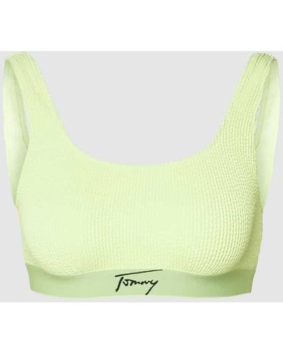 Tommy Hilfiger Bikini-Oberteil mit Label-Stitching - Grün