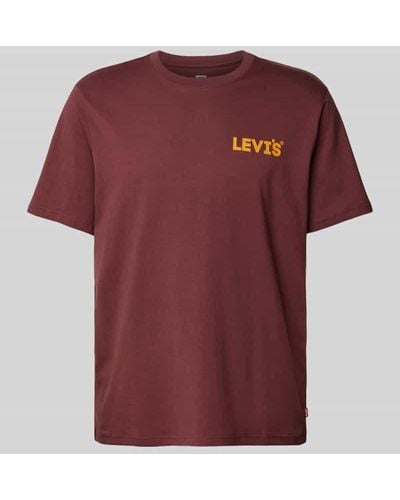 Levi's T-Shirt mit Logo-Print - Rot