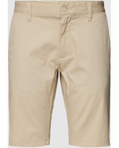 s.Oliver RED LABEL Chino-Shorts mit Knopfriegel - Natur