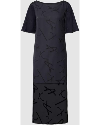 Armani Exchange Midi-jurk Met Viscose - Blauw
