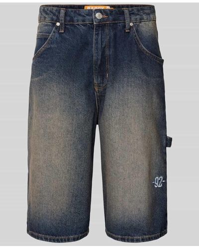 Review Baggy Fit Jeansshorts im 5-Pocket-Design - Blau