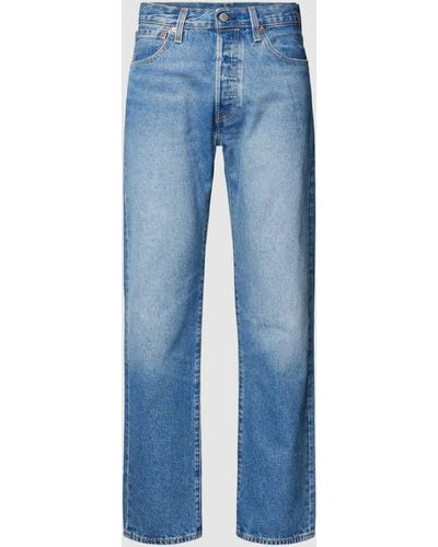 Levi's Regular Fit Jeans im 5-Pocket-Design Modell '501 CHEMICALS' - Blau