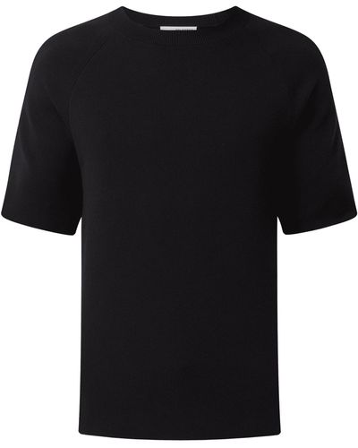 SELECTED Shirt Met Korte Raglanmouwen, Model 'glenn' - Zwart