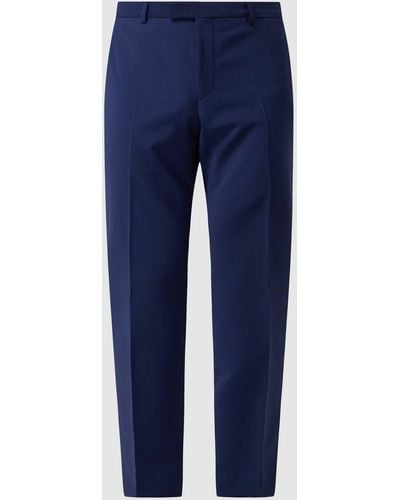 Strellson Slim Fit Pantalon Met Wol - Blauw