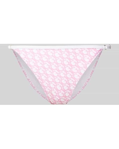 Guess Bikini-Hose mit Allover-Print - Pink