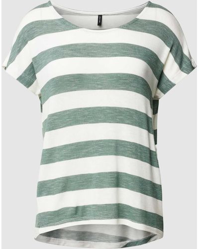 Vero Moda T-shirt Met Streepmotief - Groen