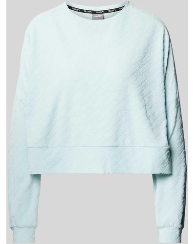 PUMA Kort Sweatshirt Met Structuurmotief - Blauw