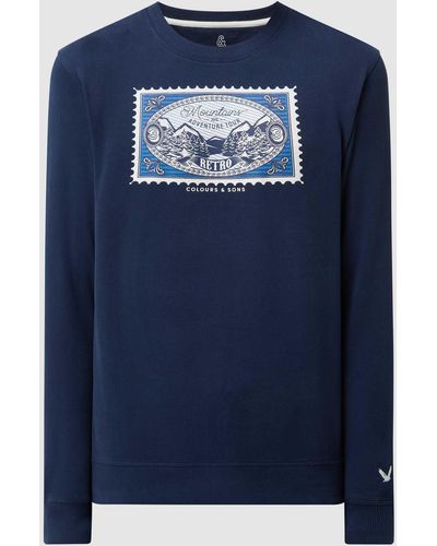COLOURS & SONS Sweatshirt mit Foto-Print - Blau