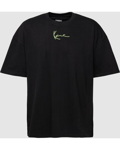 Karlkani Oversized T-Shirt mit Label-Stitching - P&C X - Schwarz