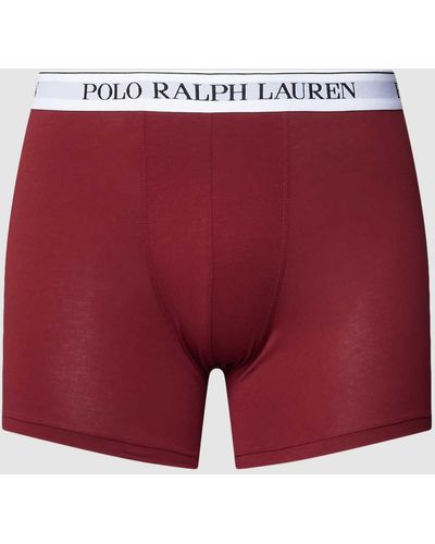 Polo Ralph Lauren Trunks mit elastischem Logo-Bund Modell 'BOXER BRIEF-3 PACK' - Rot