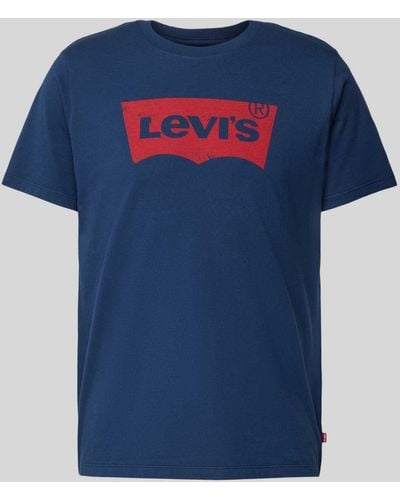 Levi's T-Shirt mit Label-Print - Blau