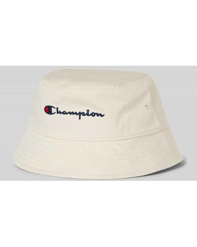 Champion Bucket Hat mit Label-Stitching - Natur