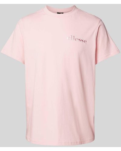Ellesse T-shirt Met Labelstitching - Roze