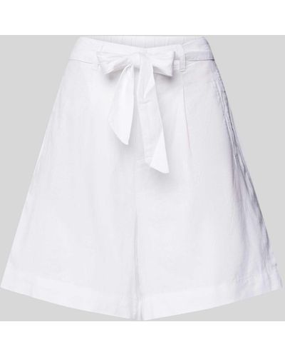 S.oliver Shorts mit Stoffgürtel - Weiß