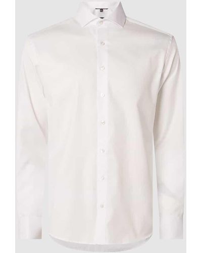Eterna Regular Fit Business-Hemd aus Baumwolle - Weiß