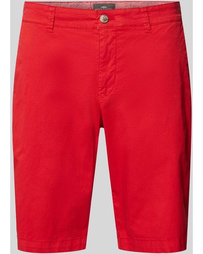 Fynch-Hatton Regular Fit Bermudas mit Gürtelschlaufen Modell 'summer' - Rot