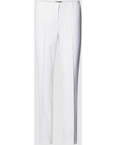 Cambio Verkürzte Hose mit Bügelfalten Modell 'ROS' - Weiß
