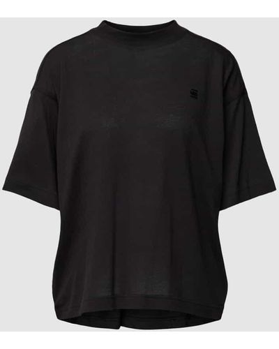 G-Star RAW T-Shirt mit überschnittenen Schultern - Schwarz