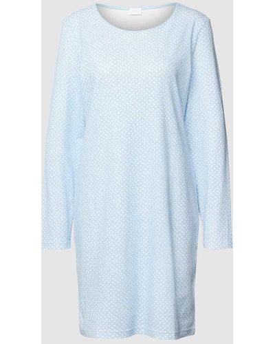 Mey Nachthemd mit Allover-Muster Modell 'Emelie' - Blau