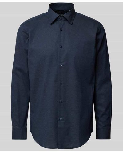 BOSS Regular Fit Business-Hemd mit Kentkragen Modell 'Joe' - Blau