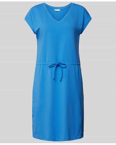 B.Young Knielanges Kleid mit Tunnelzug Modell 'Pandinna' - Blau