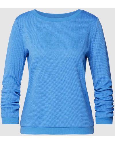 Tom Tailor Sweatshirt Met 3/4-mouwen - Blauw