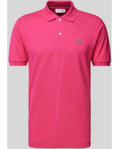 Lacoste Classic Fit Poloshirt mit Label-Detail Modell 'CORE' - Pink