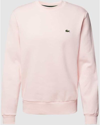 Lacoste Sweatshirt mit Logo-Patch - Pink