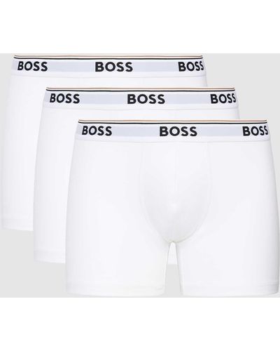 BOSS Trunks mit Logo-Bund im 3er-Pack Modell 'Power' - Weiß