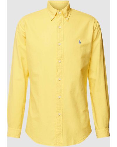 Polo Ralph Lauren Custom Fit Vrijetijdsoverhemd Met Button-downkraag - Geel