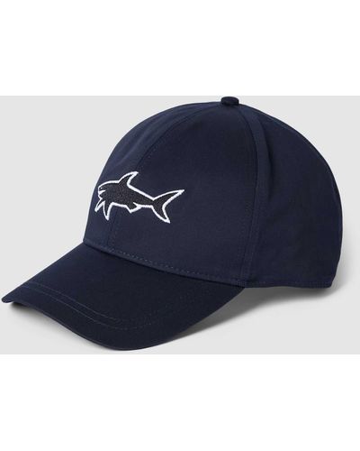 Paul & Shark Pet Met Motiefstitching - Blauw