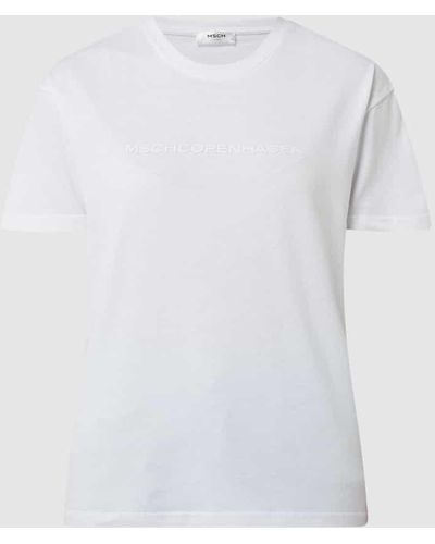 MSCH Copenhagen T-Shirt aus Bio-Baumwolle Modell 'Liv' - Weiß