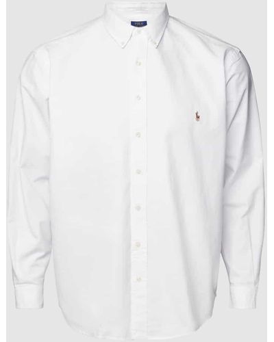 Ralph Lauren PLUS SIZE Freizeithemd mit Logo-Stitching - Weiß