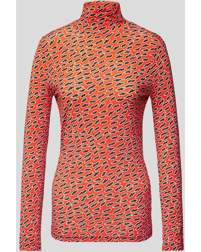 Rabanne Longsleeve mit Allover-Muster - Rot