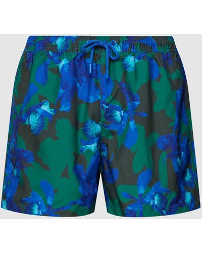 Björn Borg Badehose mit Allover-Print - Blau