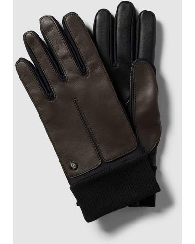 Roeckl Sports Handschuhe mit gerippten Abschlüssen Modell 'Kopenhagen' - Schwarz