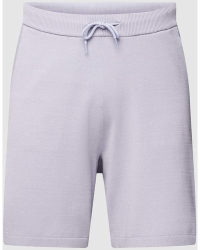 SELECTED Shorts mit gerippten Abschlüssen Modell 'TELLER' - Blau