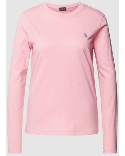 Polo Ralph Lauren Longsleeve mit Logo-Stitching - Pink